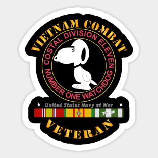 Vietnam Cbt Vet - Coastal Div 11 - Number 1 Watchdog Blk w SVC Sticker